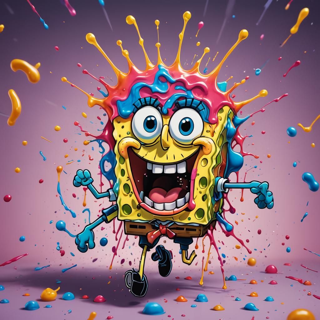 SpongeBob SquarePants Cartoon Splash Art at Krusty Krab