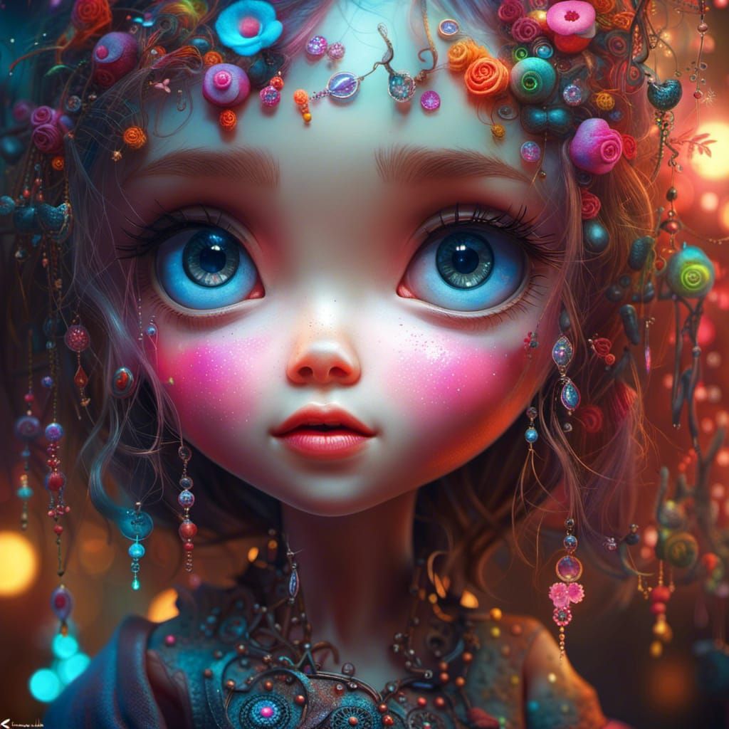 Detailed Blythe Doll Princess in Vibrant Colors