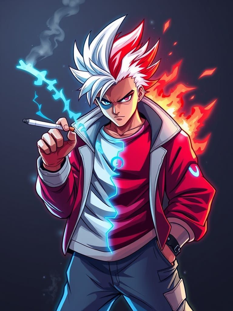 Fire and Ice Superhero Character Design