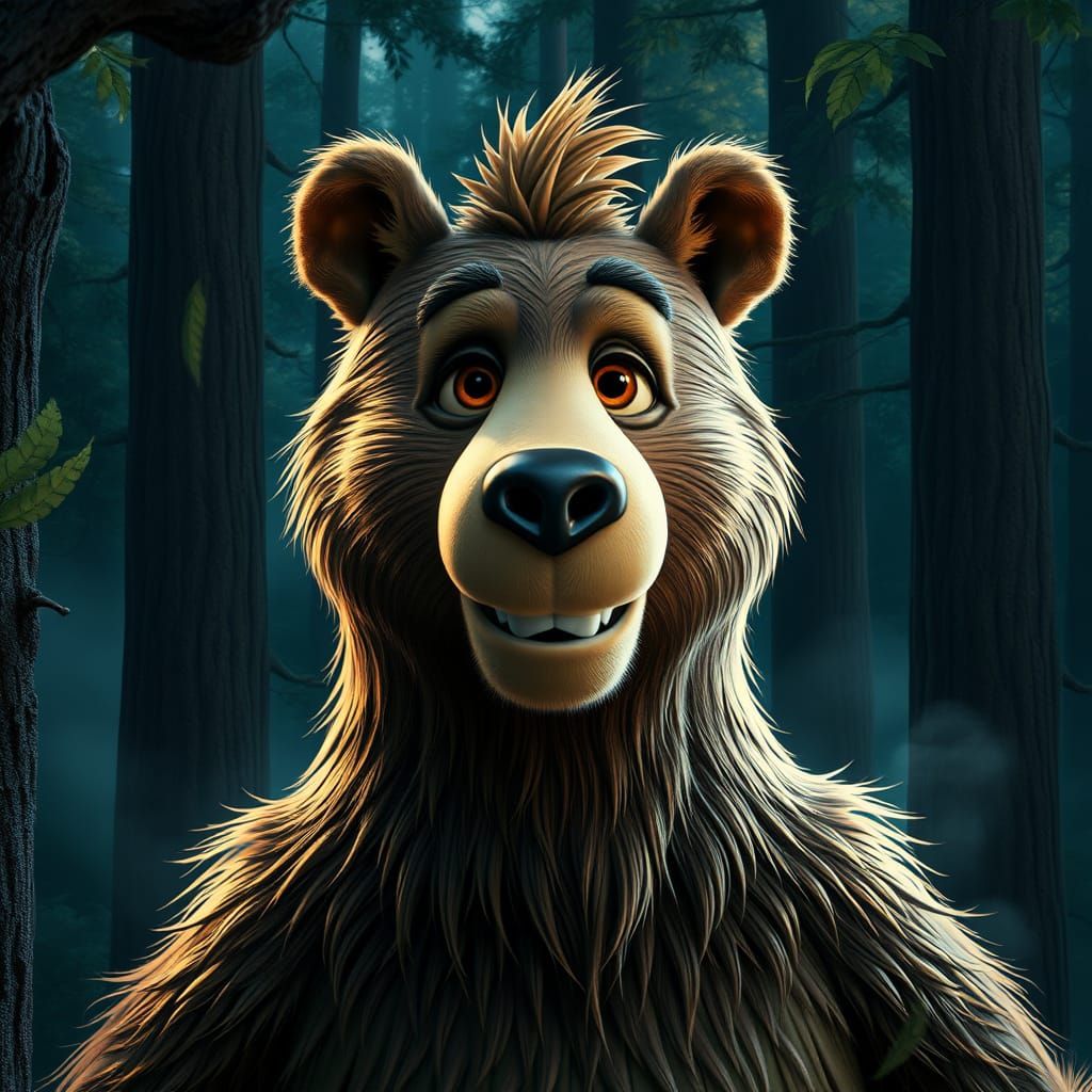 Regal Yogi Bear Portrait in Stunning Jellystone Park Landsca...