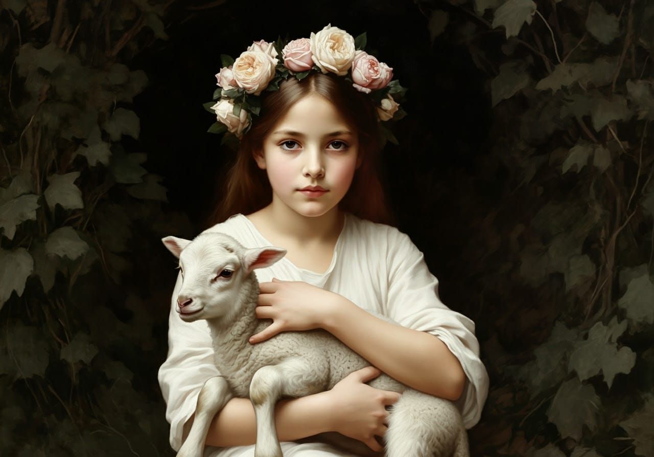 Girl with a Lamb (animated)