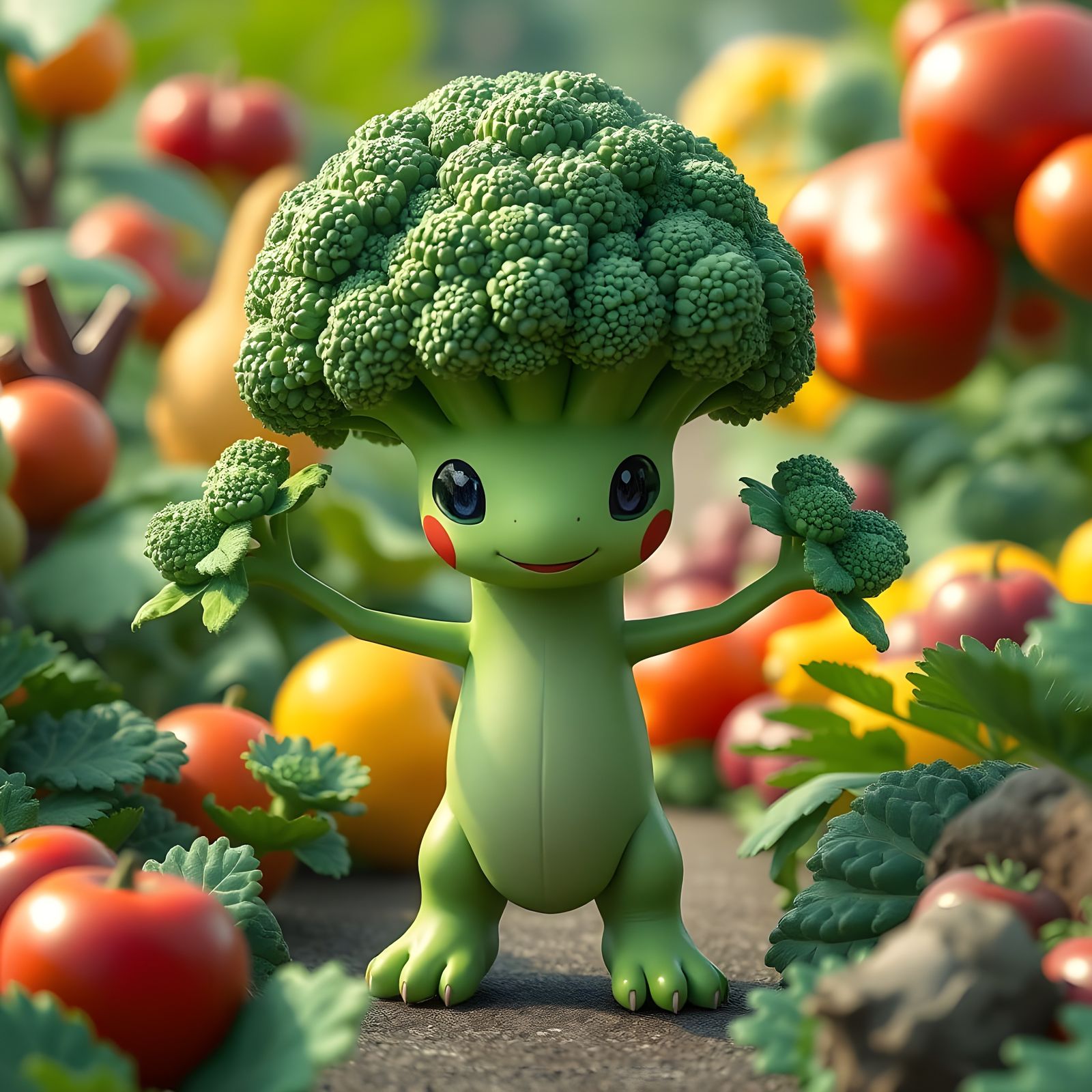 Broccoli Pokémon in Zelda Wind Waker Style