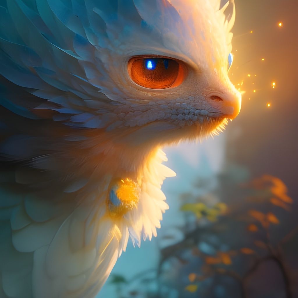 Iridescent Scaled Hand in Deco Style