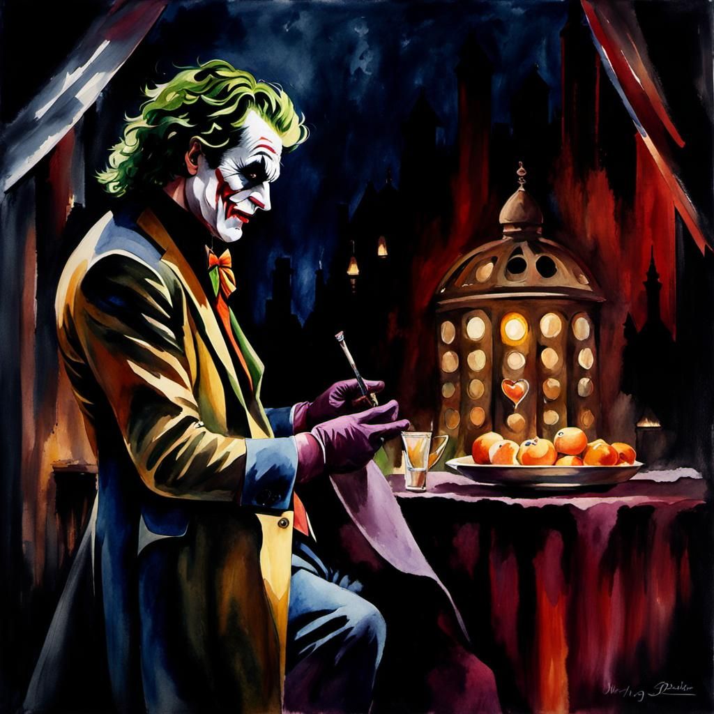 JOKER... Dark & Moody Watercolor Art,
