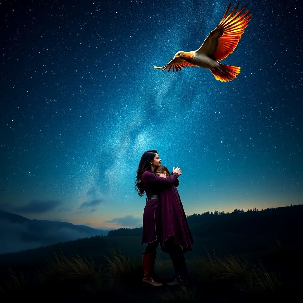 Phoenix Rises from Sorrowful Love in High Fantasy Style