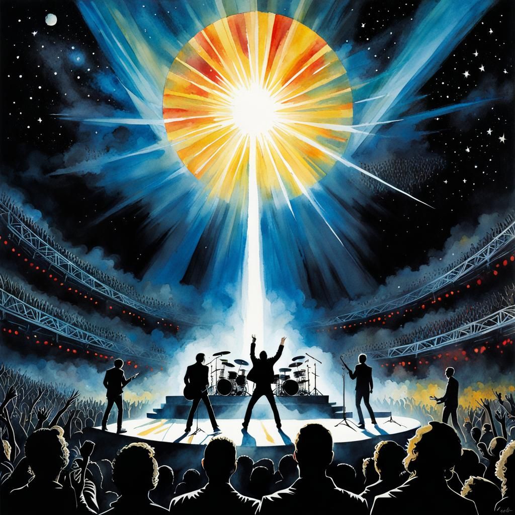 Linkin Park Stage: Watercolor Art Splash