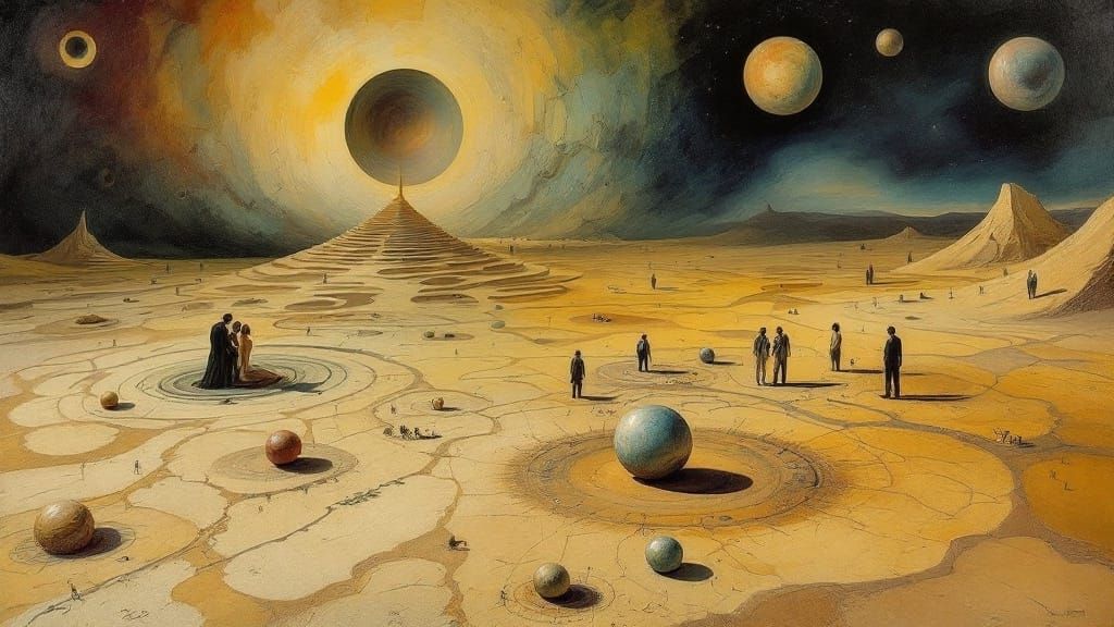 Surrealist Masterpiece: Sand-Clock Dali Dreamscape