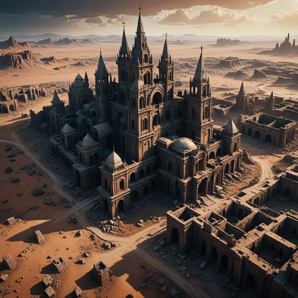 Abandoned Ancient City on Barren Planet