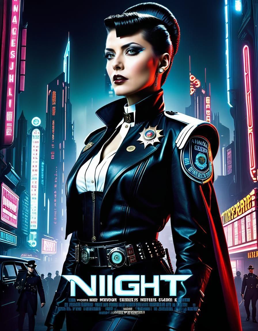 Cyberpunk Steampunk Vampire Constable Film Poster
