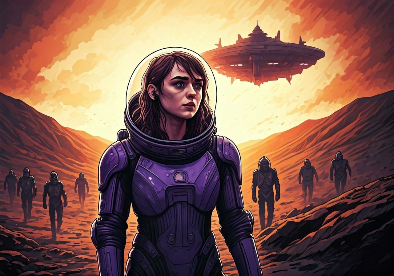 Cyberpunk Ashildr Marches Towards the Future in a Gritty Gra...