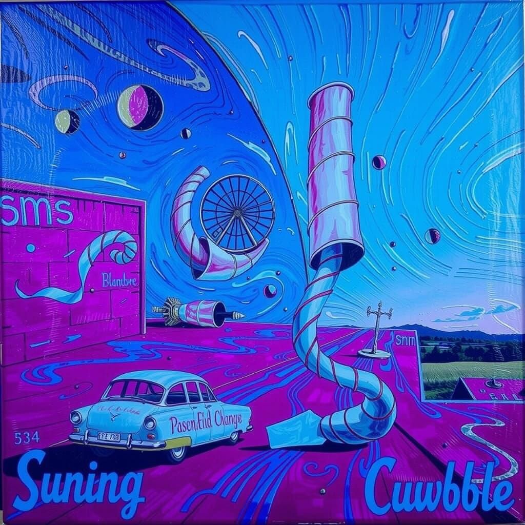 Abstract Swirling Forms in Dynamic Motion