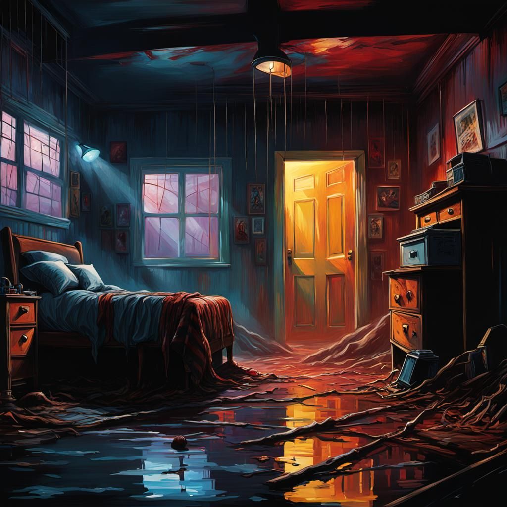 Realistic movie background of A Nightmare on Elm Street