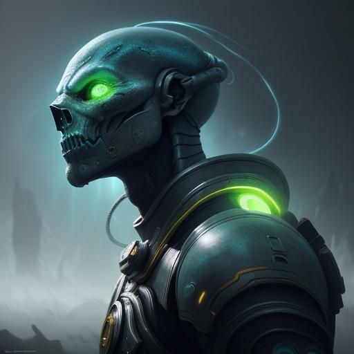 Alien Al Glin Concept Art in Space Fantasy Style