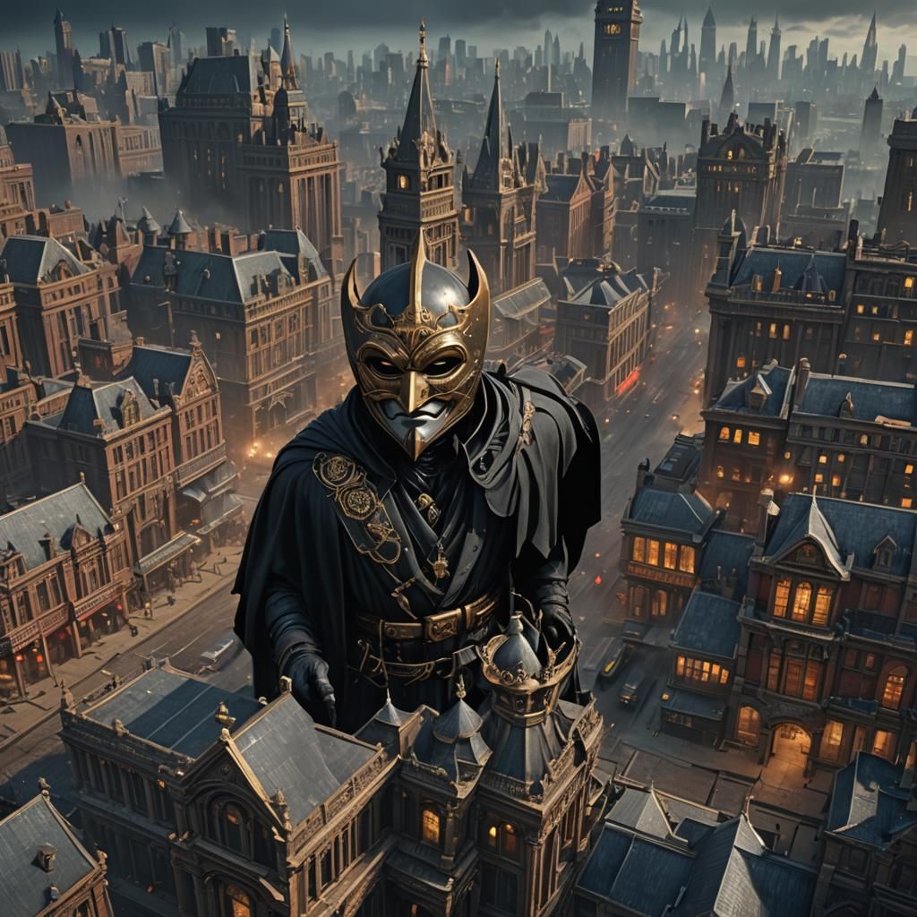 Victorian Gotham Vigilante with Justice Mask