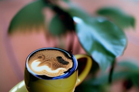 Tropical Coffee in Realistic 35mm Film Photography