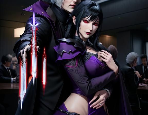 Nyarlathotep and Vergil Kiss in Library