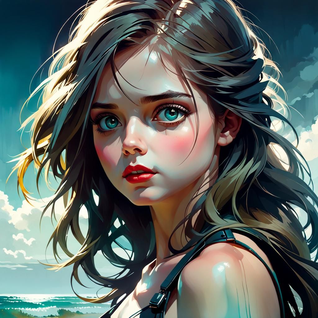 Photorealistic Figure Portrait in Concept Art Style