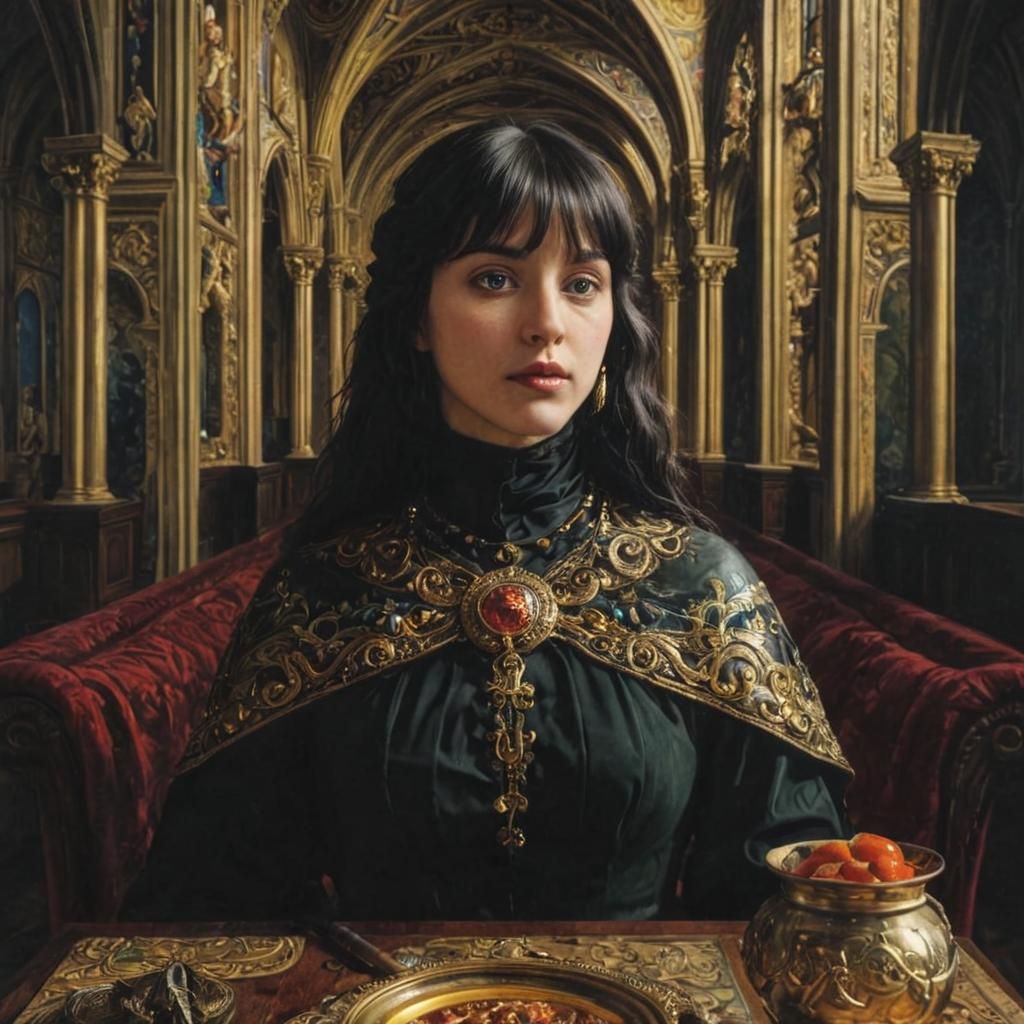 Surreal Renaissance Woman in Hyper-Realism Style