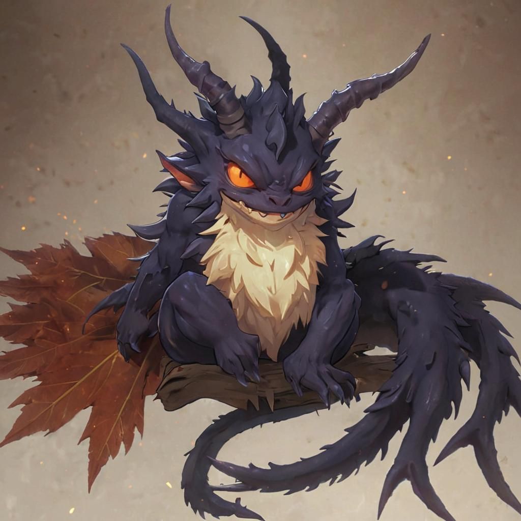 Mischievous Forest Demon in Anime Style