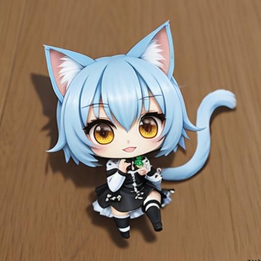 Chibi Cat Girl Illustration