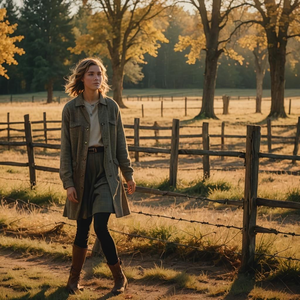Emma in Golden Field: A Cinematic Portrait