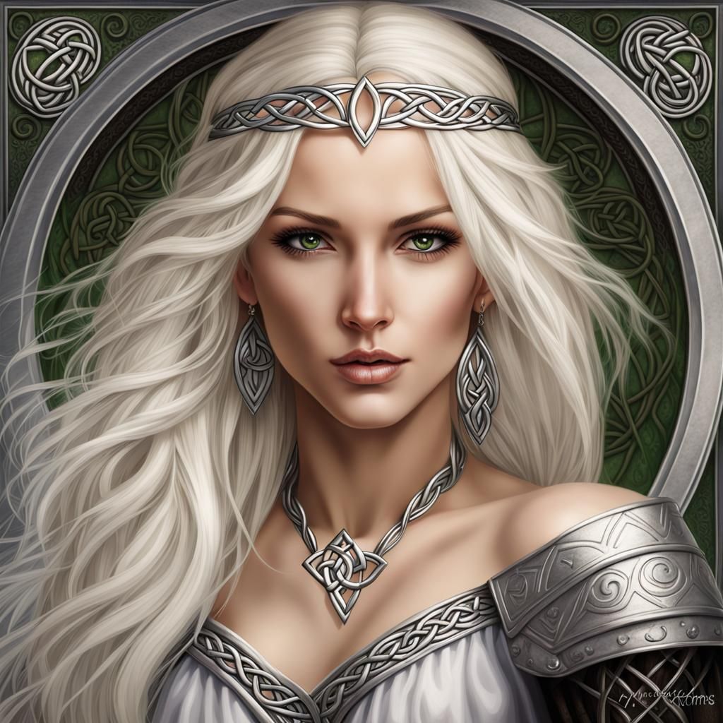 Celtic Woman Portrait in Fantasy Art Style