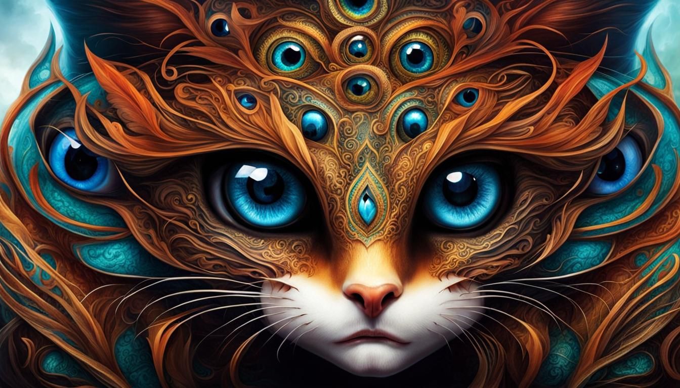 Beautiful and Scary Eyes: An AI Generated Image