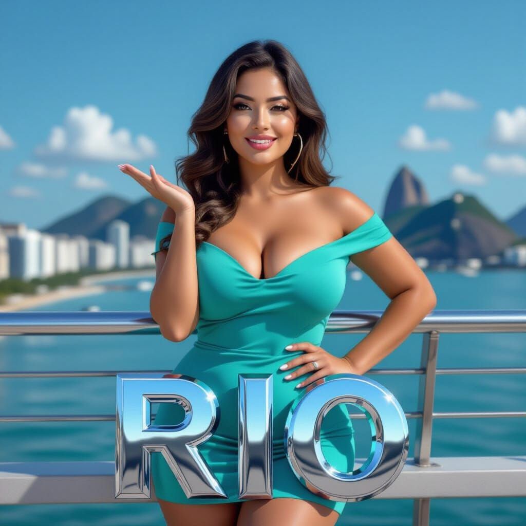 Curvy Latina Girl Sends a Flying Kiss