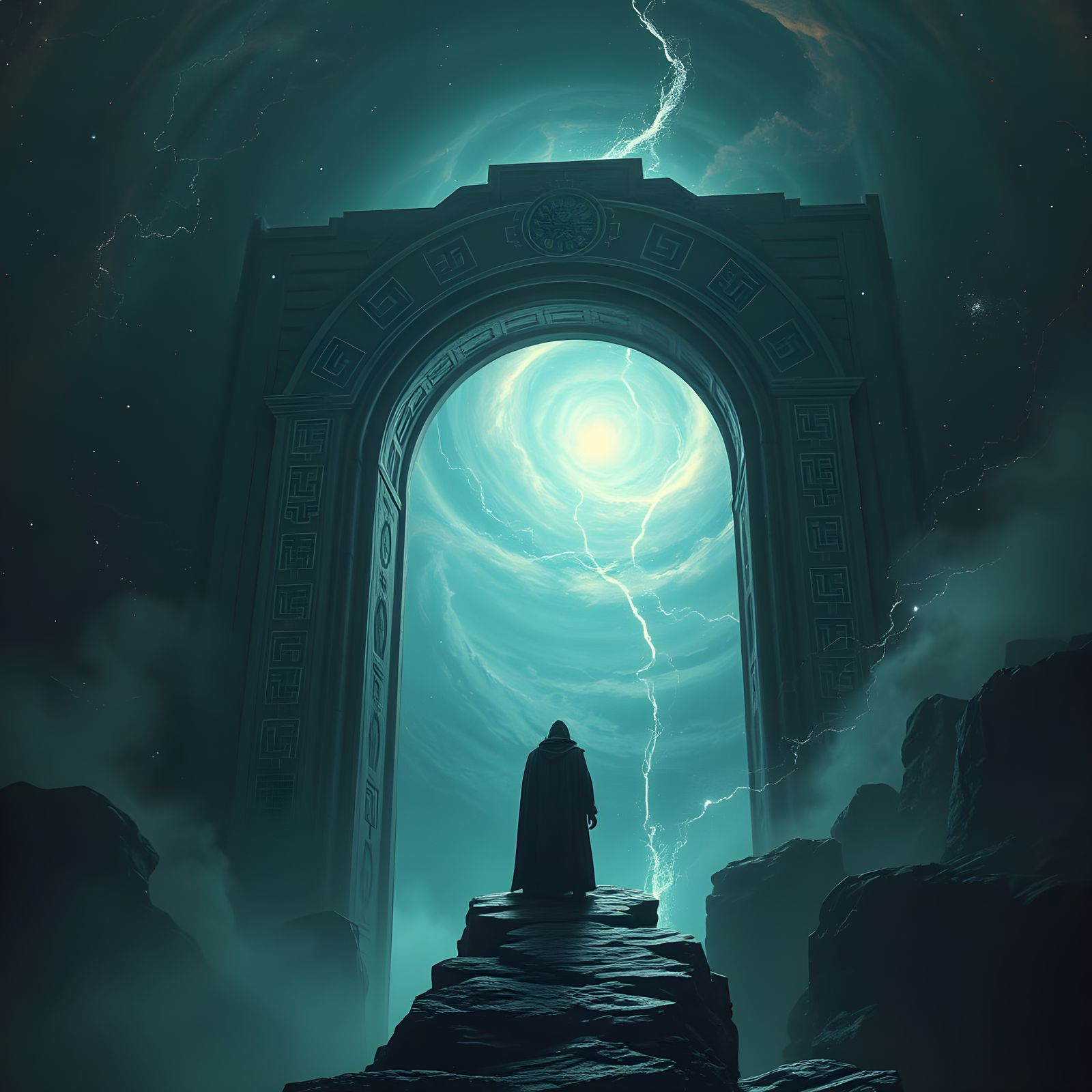 Obsidian Gate in Cosmic Surrealism