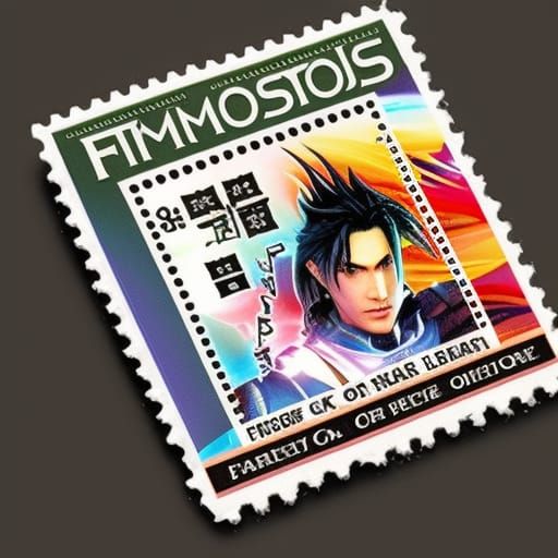 Final Fantasy Themed Postage Stamp Art