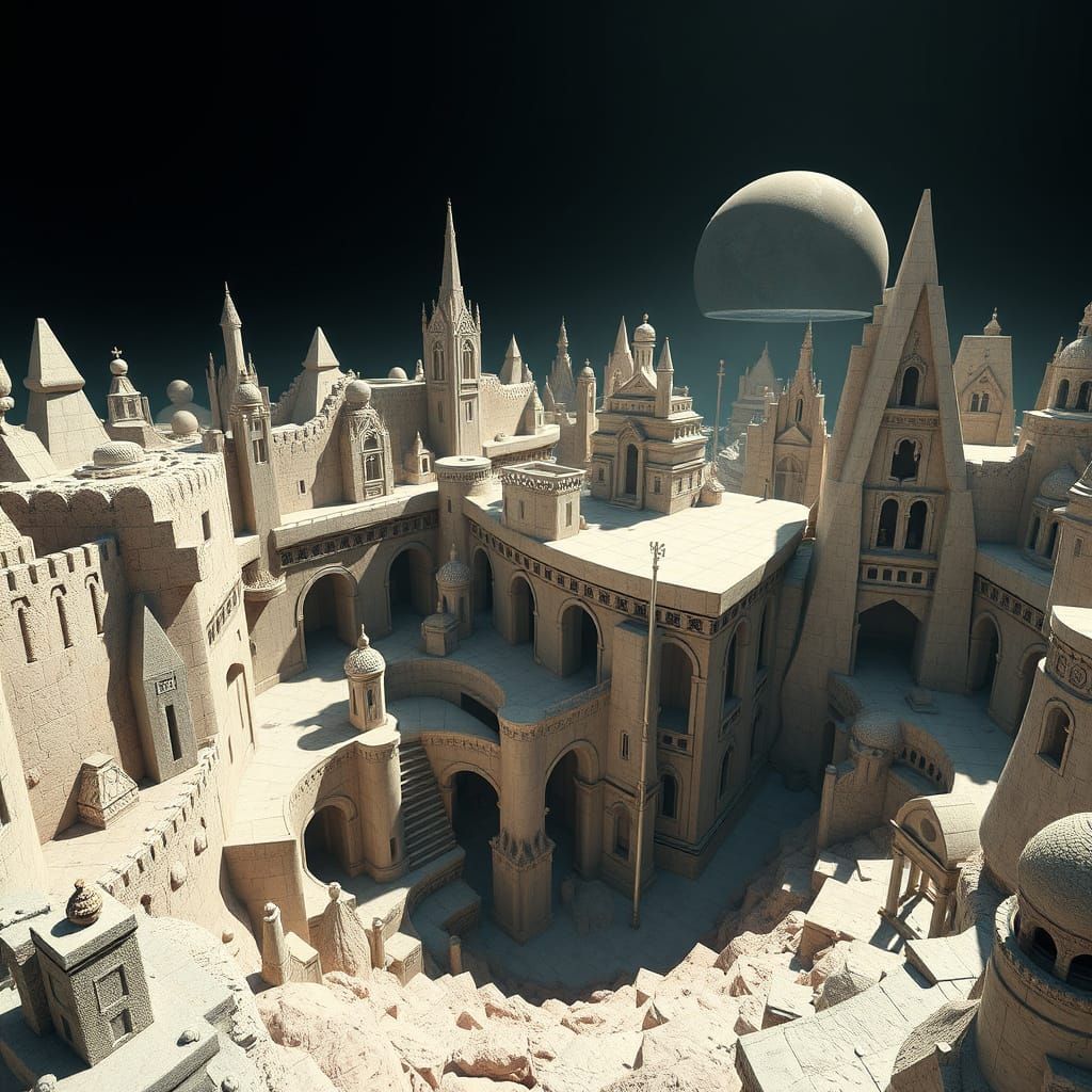 Impossible Geometry Optical Illusion in Unreal Engine Style