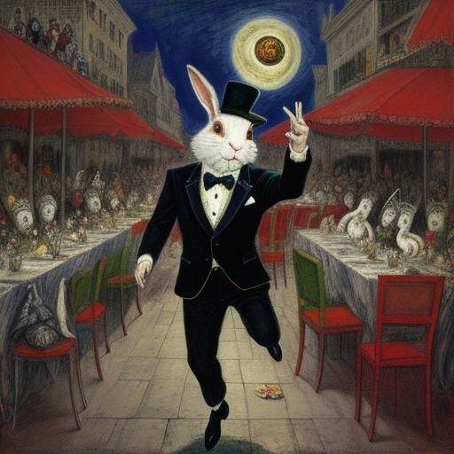 Hero Rabbit's Surreal Night Adventure