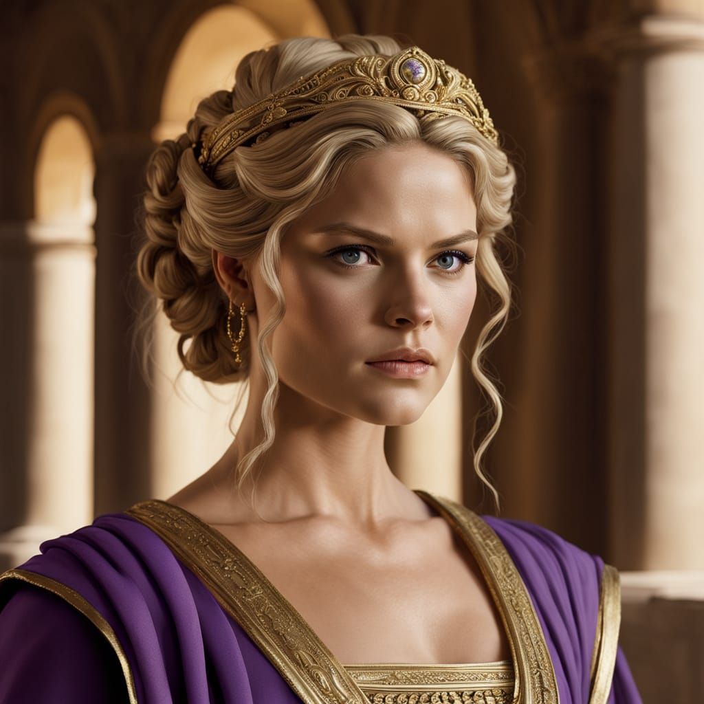Elegant Roman Noblewoman in Imperial Attire