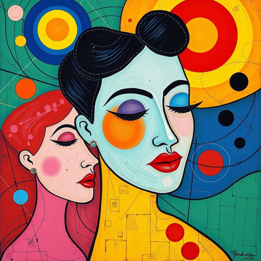 Vibrant Holographic Pop Art in Fauvist Style