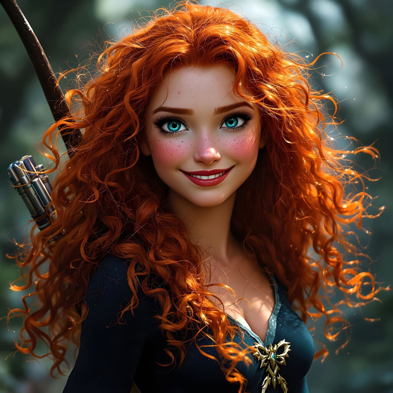 Epic Merida Portrait in Stunning Digital Matte Painting