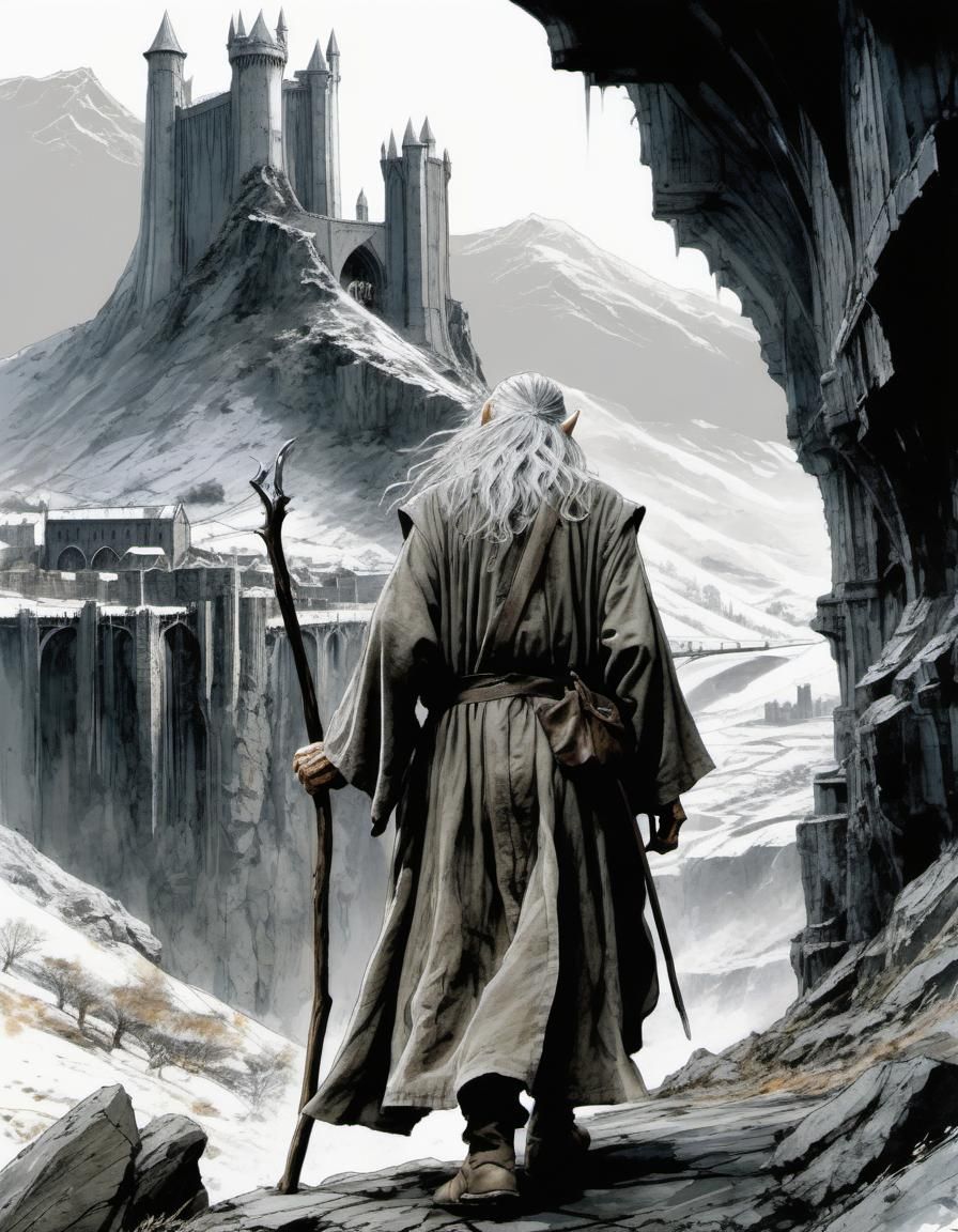 Gandalf the White at Helm's Deep: Digital Painting