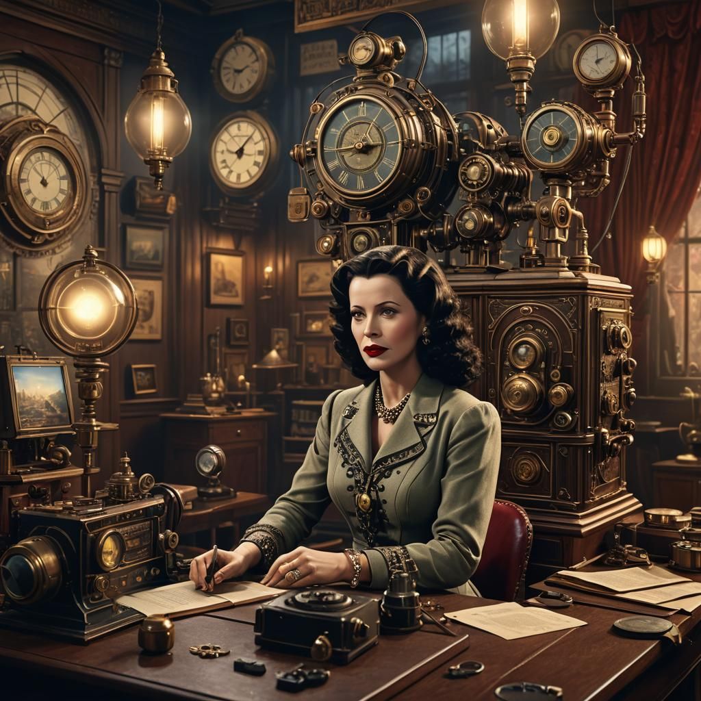 Hedy Lamarr's Steampunk Wifi Invention in Victorian Era