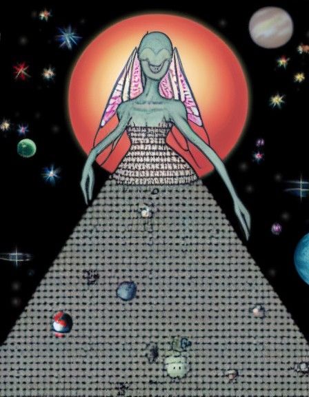 Ethereal Fairy Aliens Among Planetary Bodies