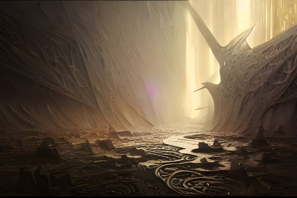 Intricate 3D Geometric Invasion in Deep Colors