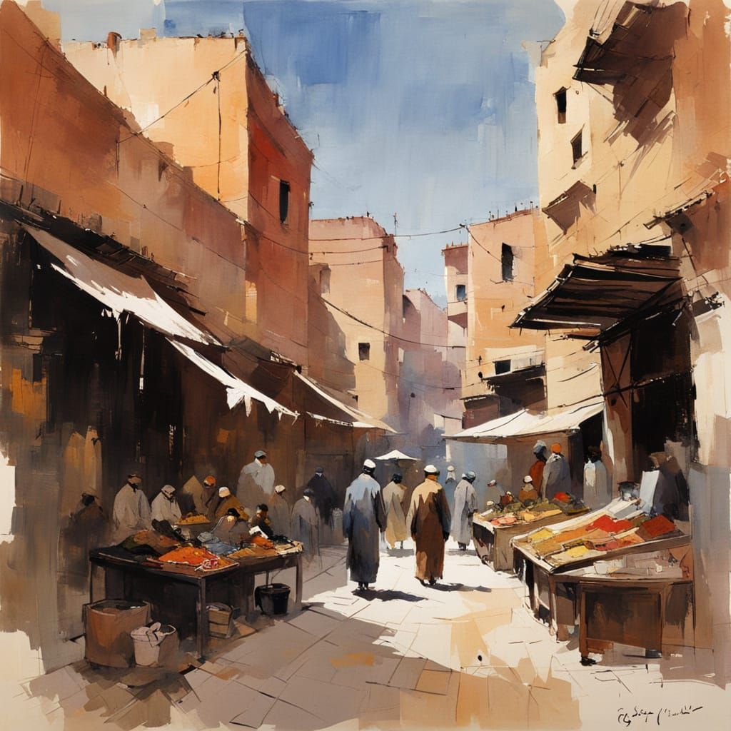 souk of the old city of Marrakech