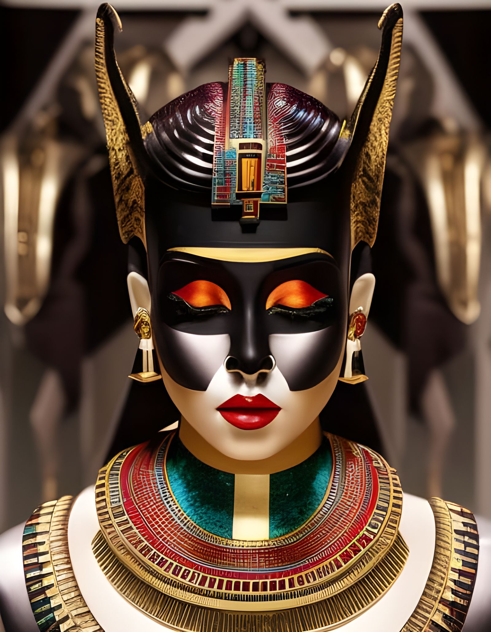 Decaying Pharaoh in Dark Fantasy Zombiecore Style