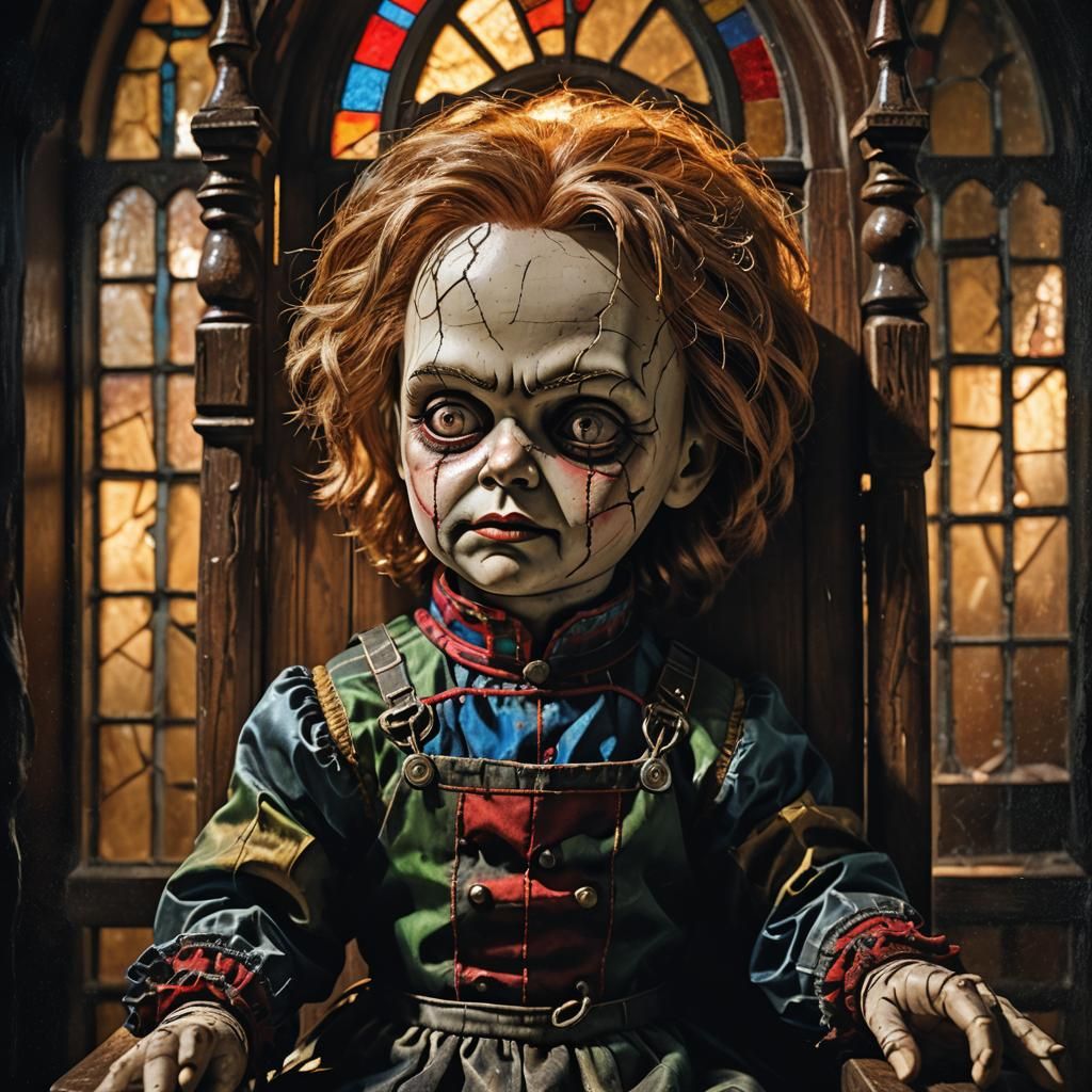 Victorian styled Porcelain Doll of Chucky