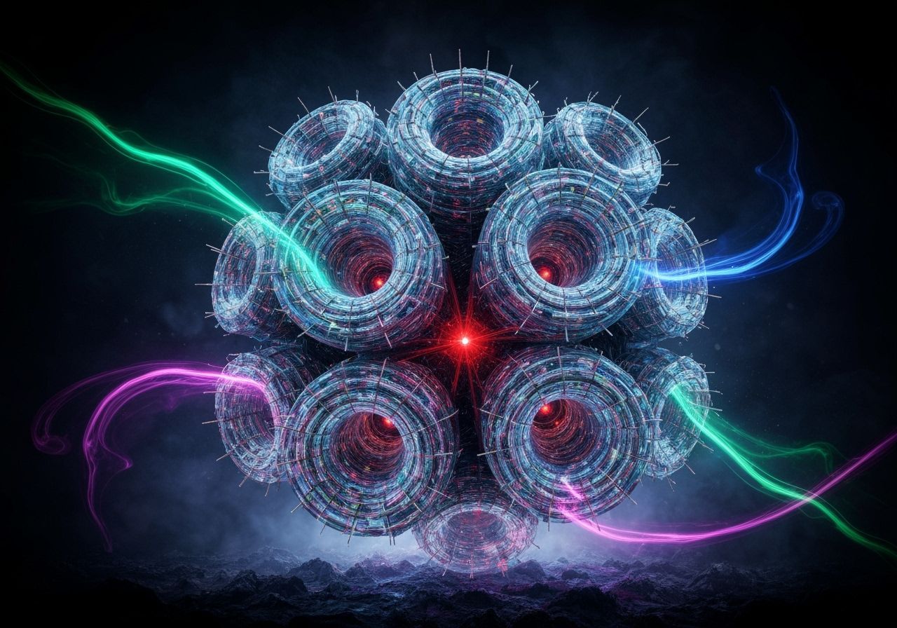 Gilded Puzzle Box Speeds Through Psychedelic Light Vortex