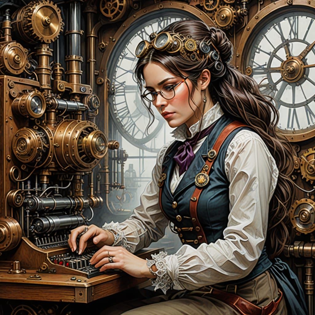 Steampunk Scientist Envisions Babbage Engine