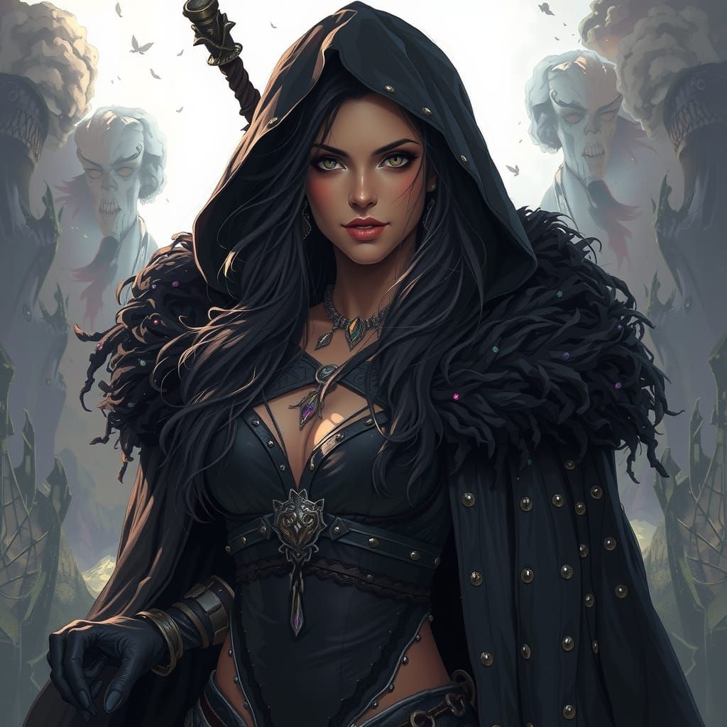 Malignant Goddess of Dark Fantasy Commands the Elements