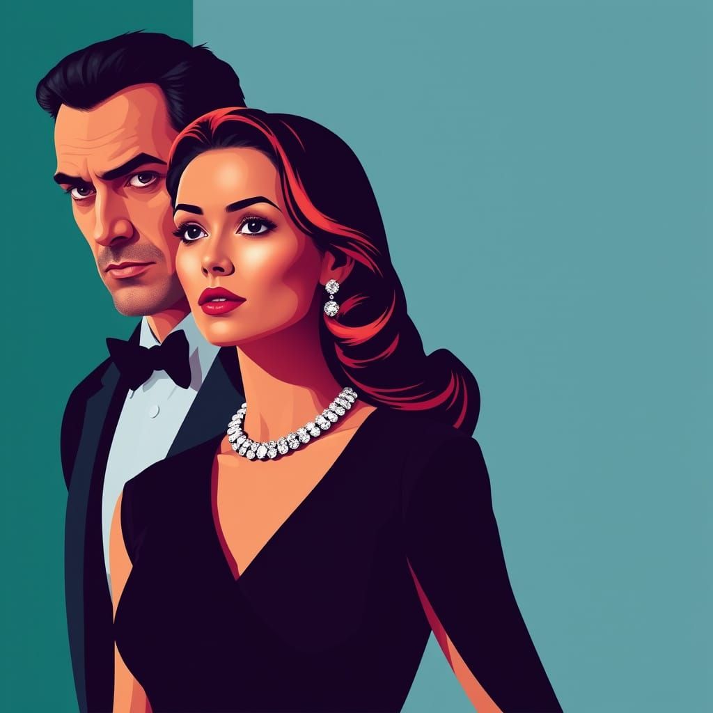 Jealous Husband in Pop Art Style