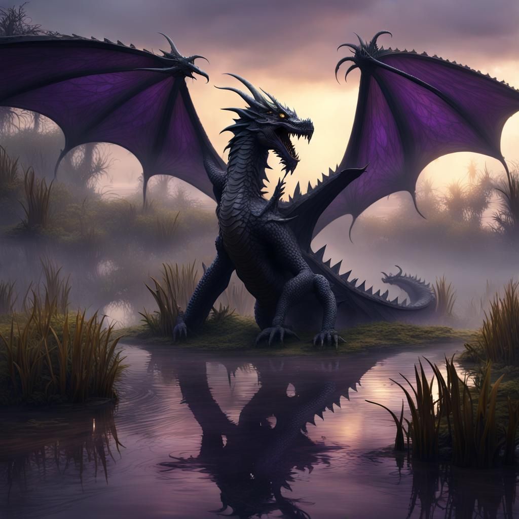 Black Dragon Rising: Dark Fantasy Concept Art