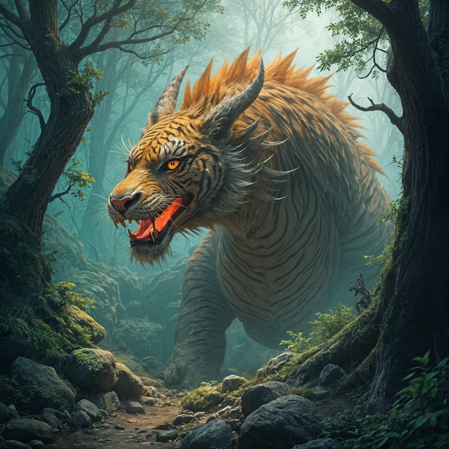 Tiger Dragon: Mythical Hybrid Creature