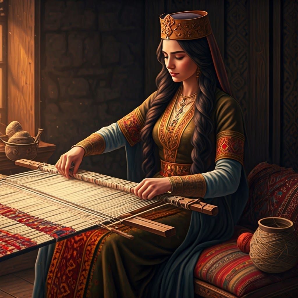 Armenian Princess Weaves Traditional Carpet in a Fairy-Tale ...