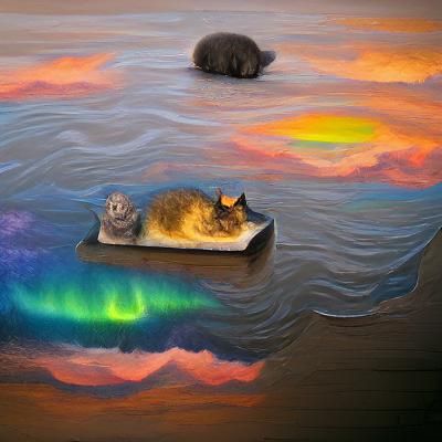 Sleeping Kitten on Sailboat Deck